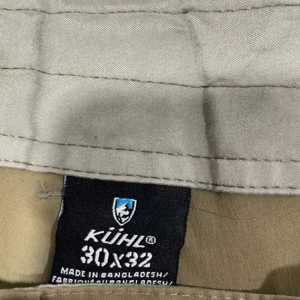 KUHL Mens Hiking Pants Beige Size 30x32 Nylon Spandex Blend Outdoors Preformance